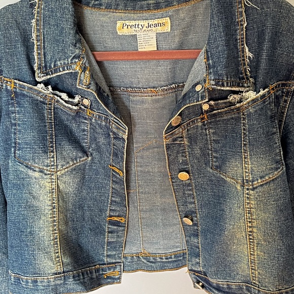 PRETTY JEANS BEST JEANS Boyfriend Jean Jacket, Size: Large(L) - Picture 3 of 8